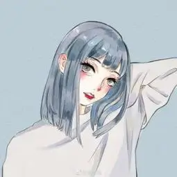 留言用户头像，像素风格紫灰配色方块